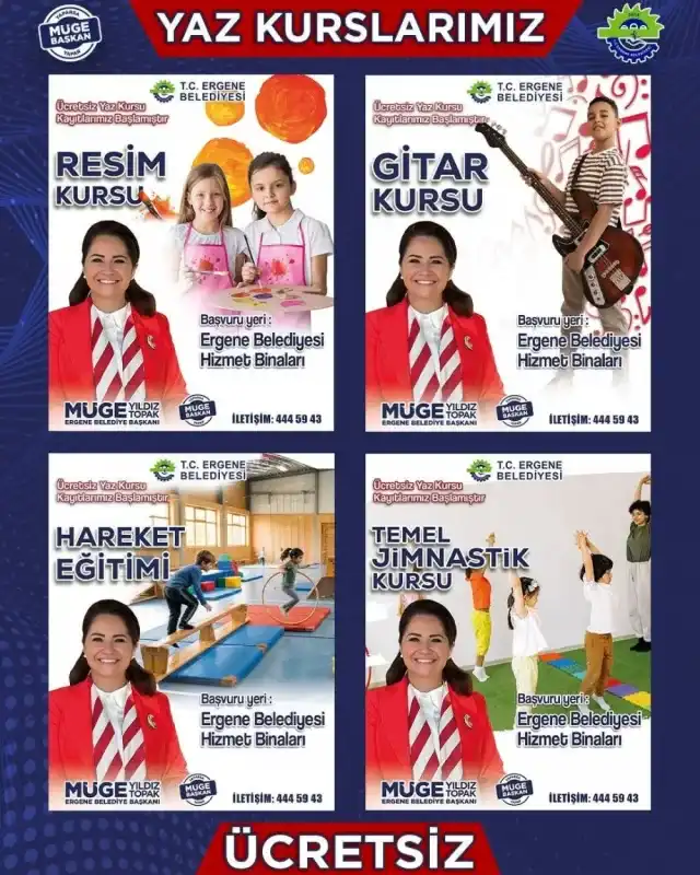 ERGENEMİZDE YAZ KURSLARIMIZ BAŞLIYOR!