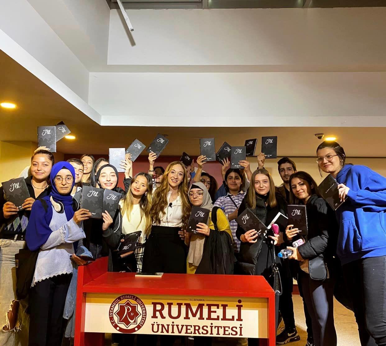 Eda Nur Işıksal 25. Kültürel etkinliği için bugün İstanbul’da Rumeli Üniversitesi öğrencileriyle buluştu