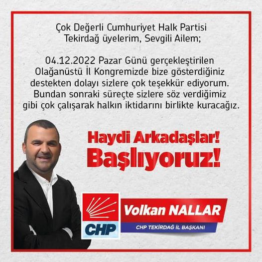 VOLKAN NALLAR :Haydi Arkadaşlar! Başlıyoruz!