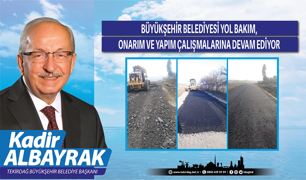 BÜYÜKŞEHİR BELEDİYESİ YOL BAKIM ONARIM VE YAPIM ÇALIŞMALARINA DEVAM EDİYOR