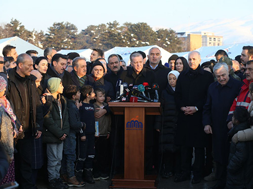 Cumhurbaşkanı Erdoğan, Malatya’da deprem bölgesinde incelemelerde bulundu