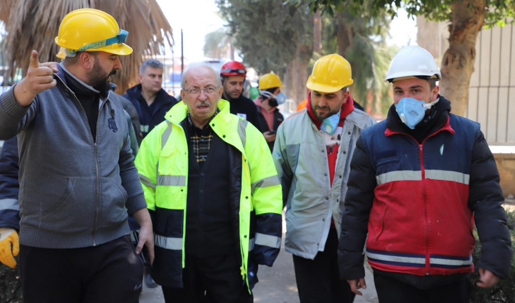 BAŞKAN ALBAYRAK DEPREM BÖLGESİNDE İNCELEMELERDE BULUNDU