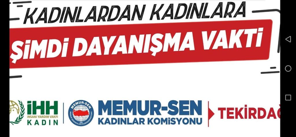 TEKİRDAĞ MEMUR – SEN DEN DEPREM BÖLGESİNDE GÖREV YAPAN KADINLARA 8 MART HEDİYE KOLİLERİ GÖNDERİLDİ..