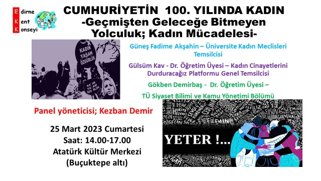100. YIL TOPLANTILARINDA; KADIN