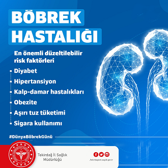 9 MART 2023 DÜNYA BÖBREK GÜNÜ ‘‘HERKES İÇİN BÖBREK SAĞLIĞI’’