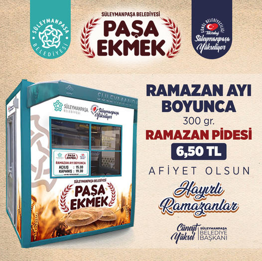 Paşa Halk Ekmek büfelerinde ucuza Ramazan pidesi satışı başladı