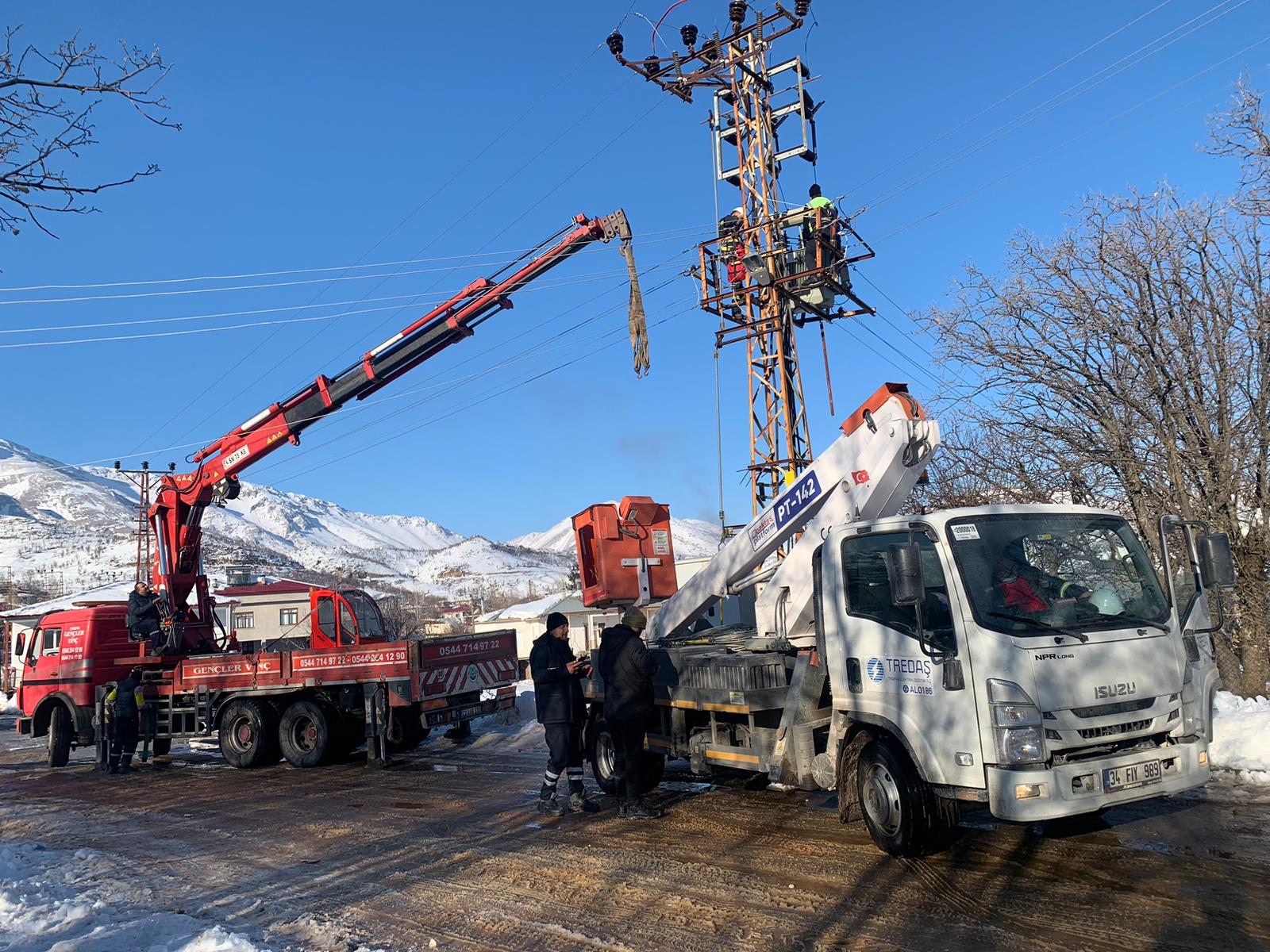 TREDAŞ, DEPREM BÖLGESİNDEÇALIŞMALARINA DEVAM EDİYOR