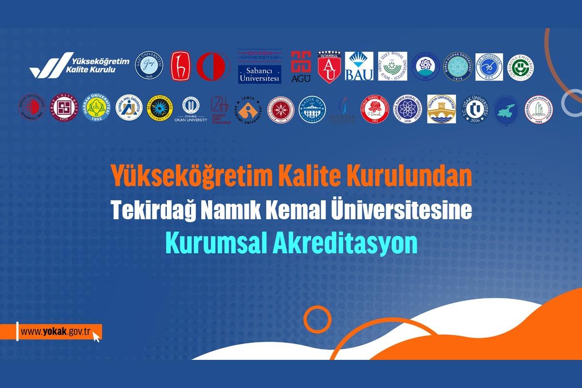 Tekirdağ NKÜ, YÖK’ten Kurumsal Akreditasyon Aldı