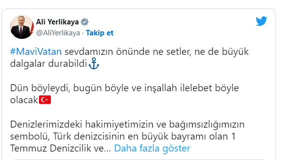 İçişleri Bakanı Yerlikaya Denizcilik ve Kabotaj Bayramı’nı kutladı