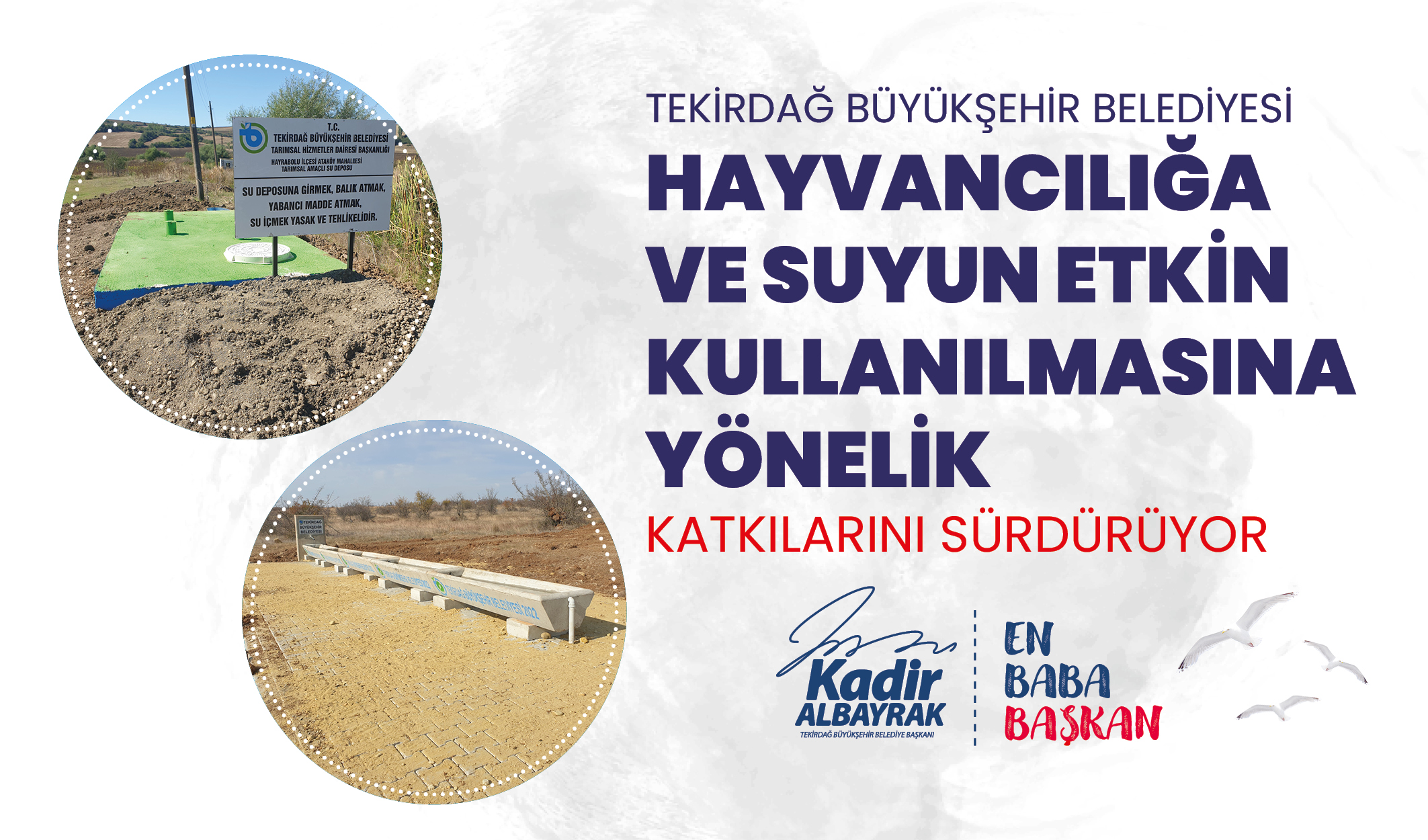 TEKİRDAĞ BÜYÜKŞEHİR BELEDİYESİ HAYVANCILIĞA VE SUYUN ETKİN KULLANILMASINA YÖNELİKKATKILARINI SÜRDÜRÜYOR
