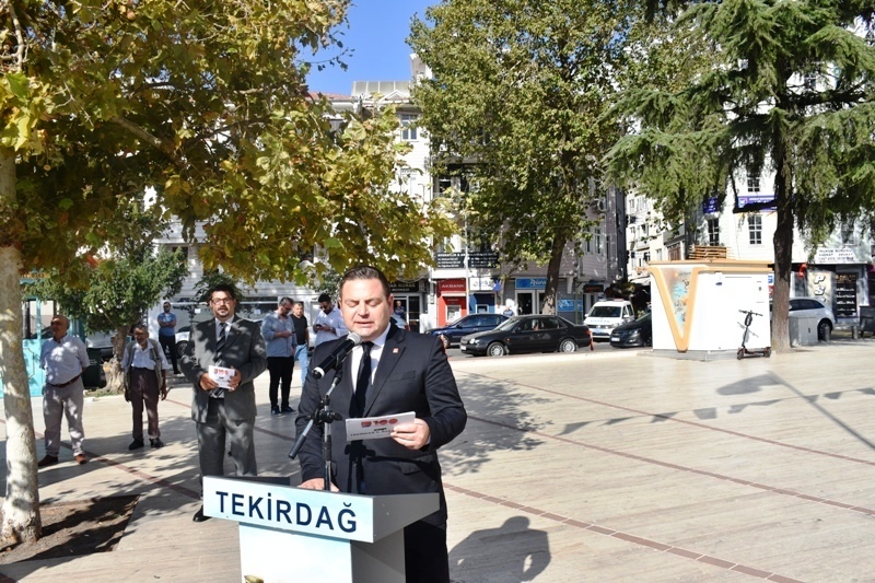 CHP Tekirdağ İl Başkan Vekili Emin Benan UTKU 100. Yıl Törenlerinde Konuştu