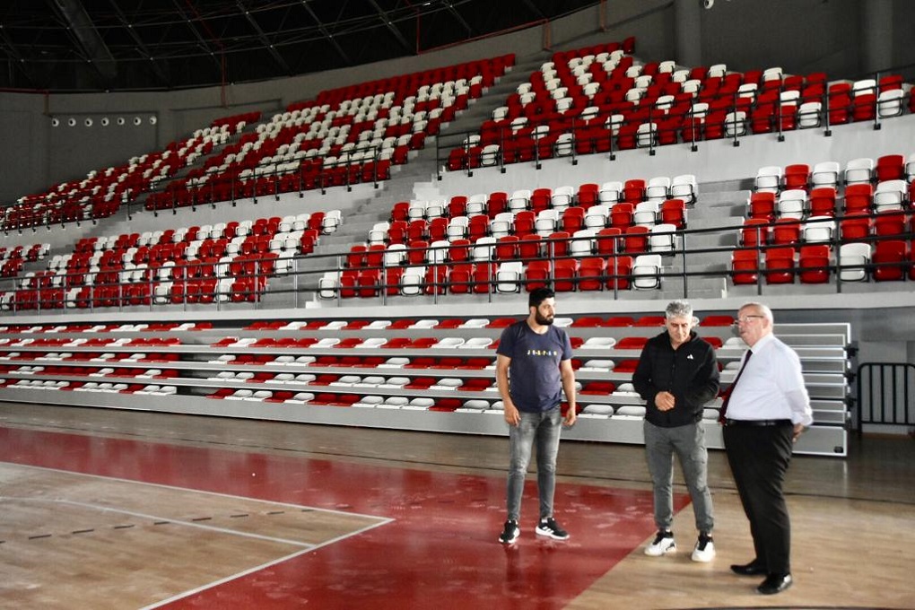 BAŞKAN ALBAYRAK,TEKİRDAĞ BÜYÜKŞEHİR BELEDİYESİ 100. YIL KAPALI SPOR SALONU İNŞAATINDAİNCELEMELERDE BULUNDU