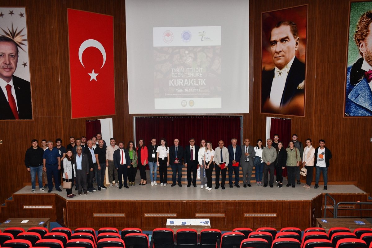 Tekirdağ NKÜ’de ‘Tarımı Tehdit Eden Tehlike ‘Kuraklık’ Konulu Konferans Düzenlendi