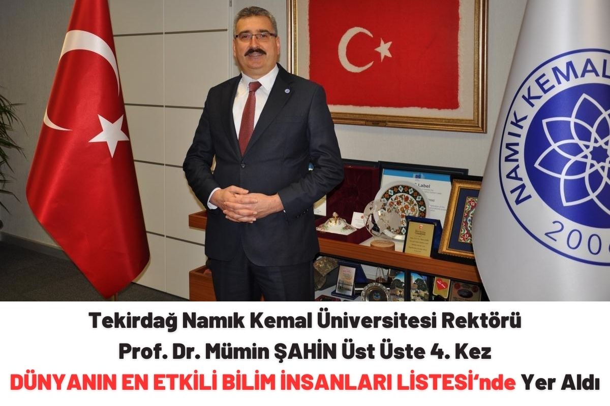 Prof. Dr. Mümin ŞAHİN Üst Üste 4. Kez Dünyanın En Etkili Bilim İnsanları Listesinde