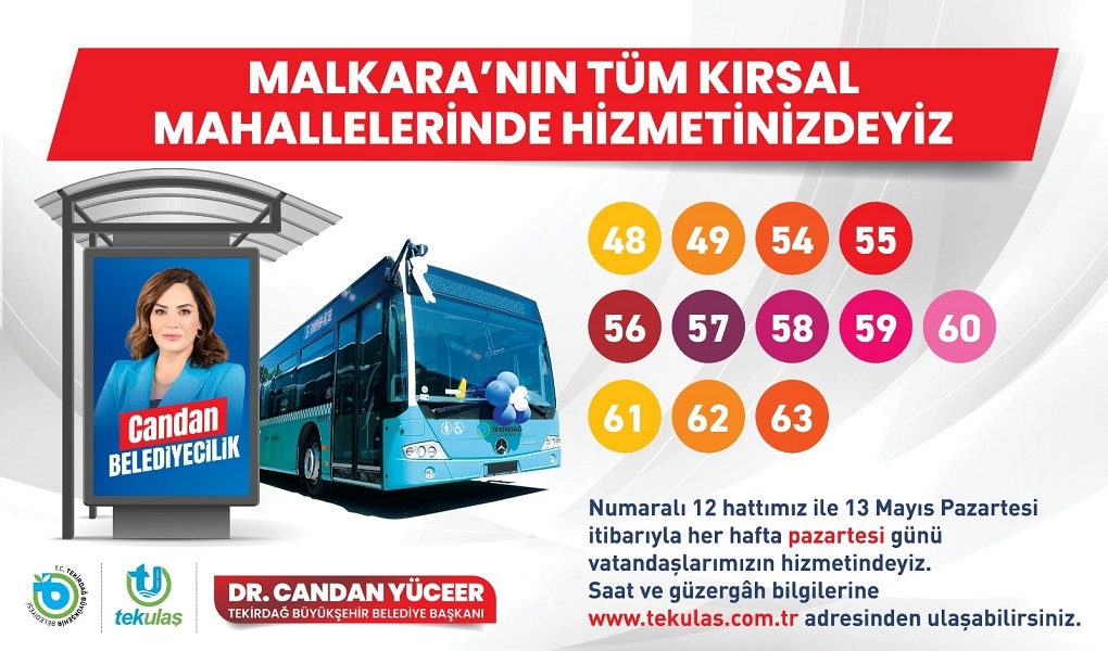 HİZMET VERECEK OLAN GÜZERGÂHLAR