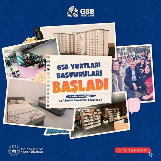 2024-2025 GSB Yurtları başvuru süreci an itibarıyla başladı!