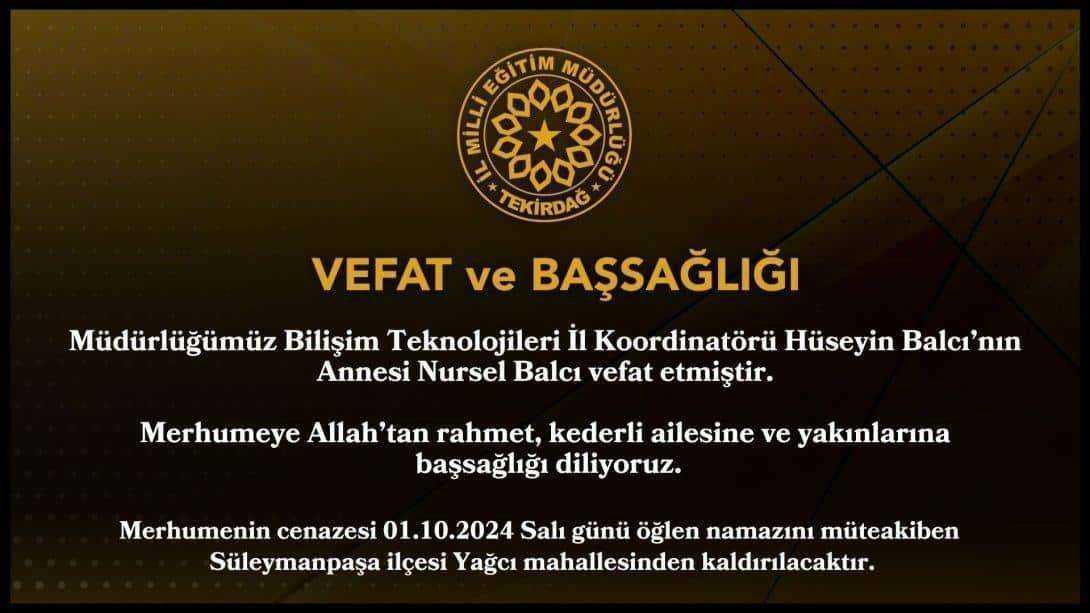 NURSELBALCI VEFAT ETTİ