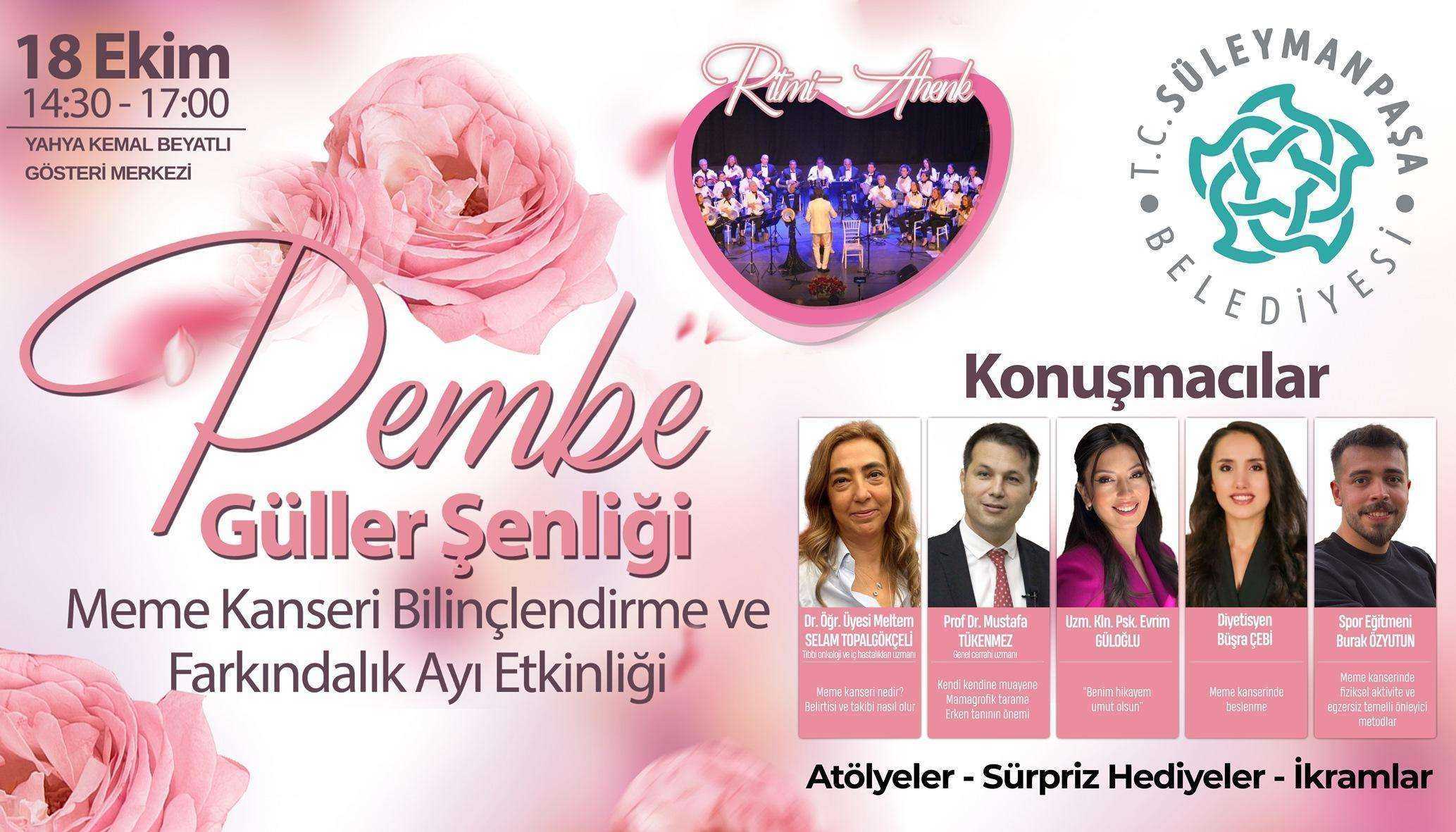 Süleymanpaşa Pembe Güller Şenliği’nde Buluşacak