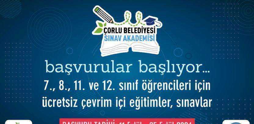 Çorlu Belediyesi Sınav Akademisi Başvuruları Başladı