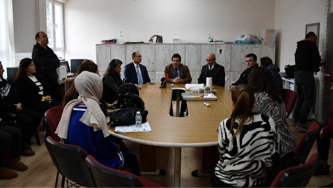 Dr. Abdülaziz Yeniyol, Muratlı Hasan Orhan İlkokulu/Ortaokuluna Taziye Ziyaretinde Bulundu