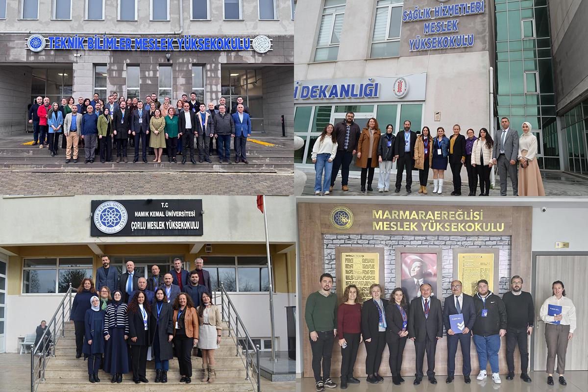 Mesleki Eğitim Değerlendirme ve Akreditasyon Derneği (MEDEK) Tekirdağ Namık Kemal Üniversitesi Meslek Yüksekokullarına Saha Ziyareti Gerçekleştirdi