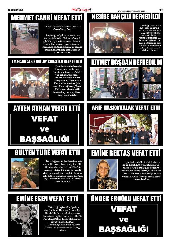 Tekirdağ Yeni Haber Gazetesi 543.Sayı Çıktı