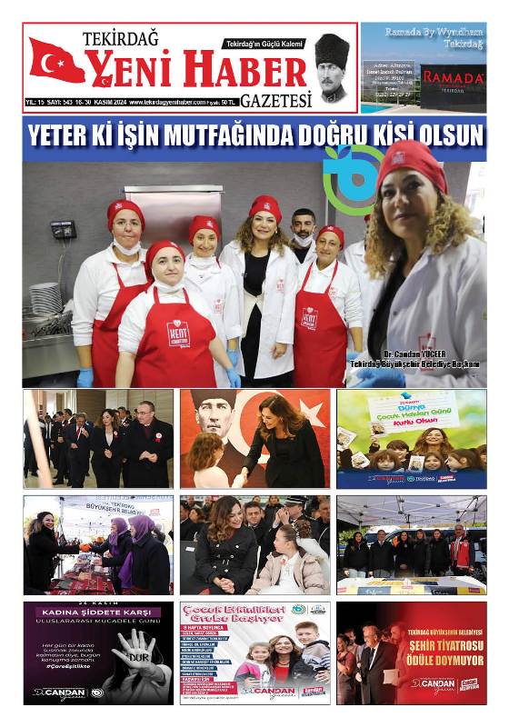 Tekirdağ Yeni Haber Gazetesi 543.Sayı Çıktı