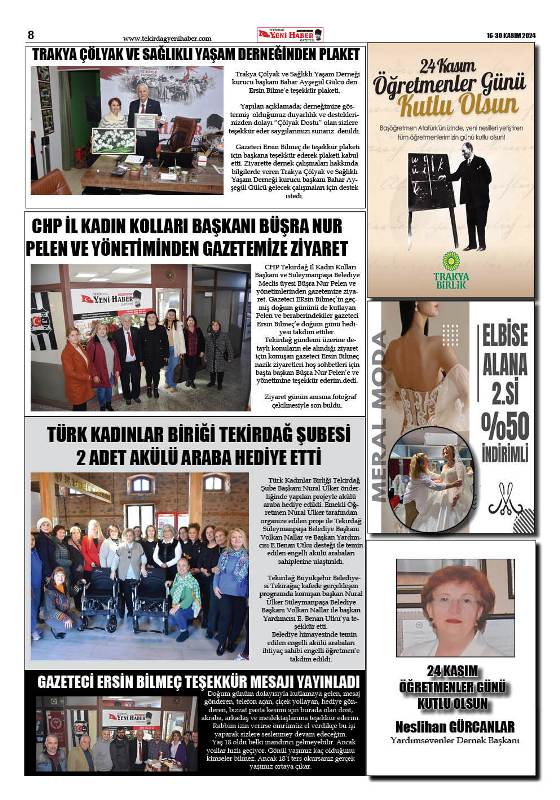 Tekirdağ Yeni Haber Gazetesi 543.Sayı Çıktı