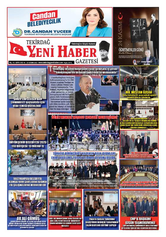 Tekirdağ Yeni Haber Gazetesi 543.Sayı Çıktı