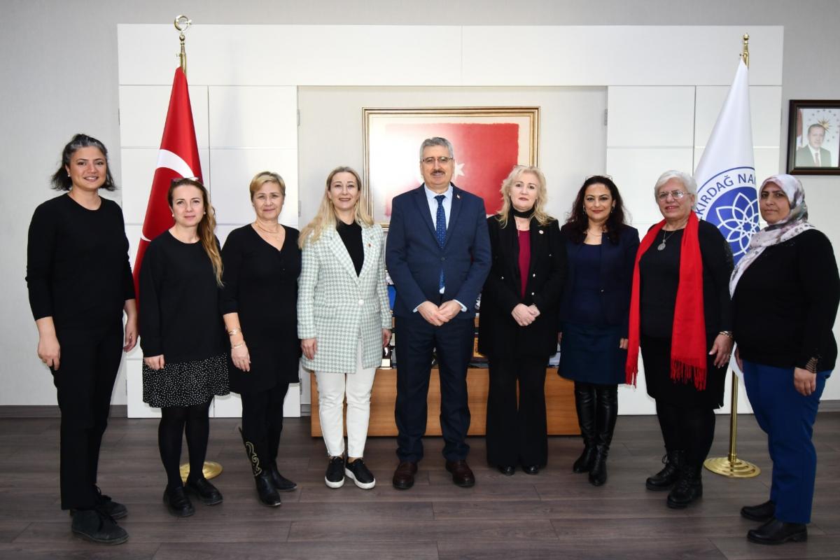 TEKİRDAĞ SÜLEYMANPAŞA İLÇESİNİN KADIN MUHTARLARINDAN REKTÖRÜMÜZE ZİYARET