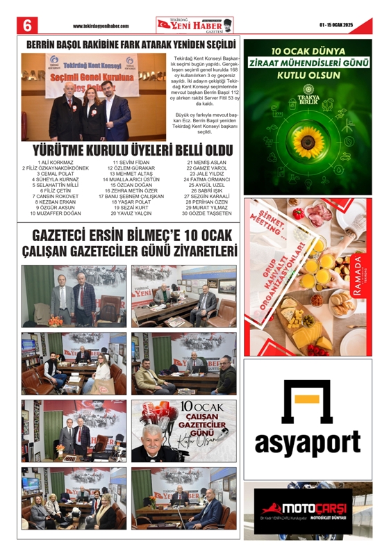 Tekirdağ Yeni Haber Gazetesi 546.Sayı Çıktı