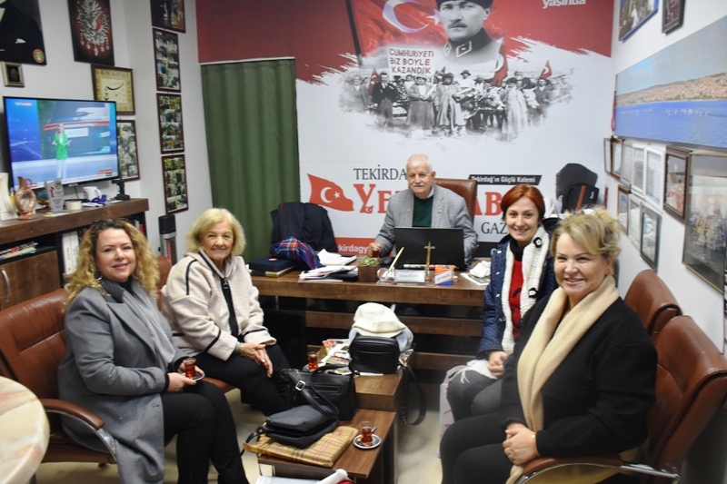 TÜRK KADINLAR BİRLİĞİ TEKİRDAĞ ŞUBESİNDEN GAZETEMİZ ZİYARET