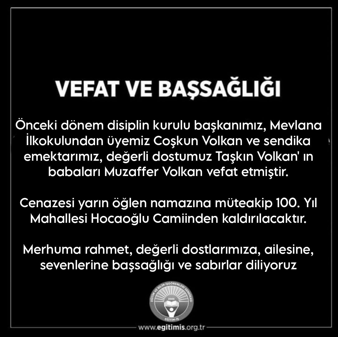 Vefat ve Başsağlığı