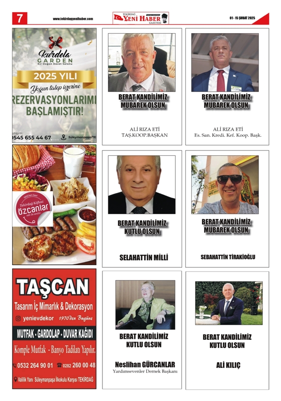 Tekirdağ Yeni Haber Gazetesi 548.Sayı Çıktı