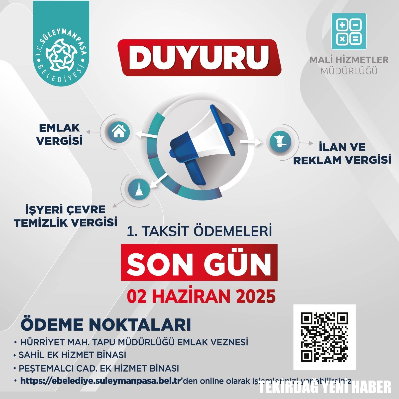 Emlak İlan Reklam ve Çevre Temizlik Vergilerinde Son Gün 2 Haziran