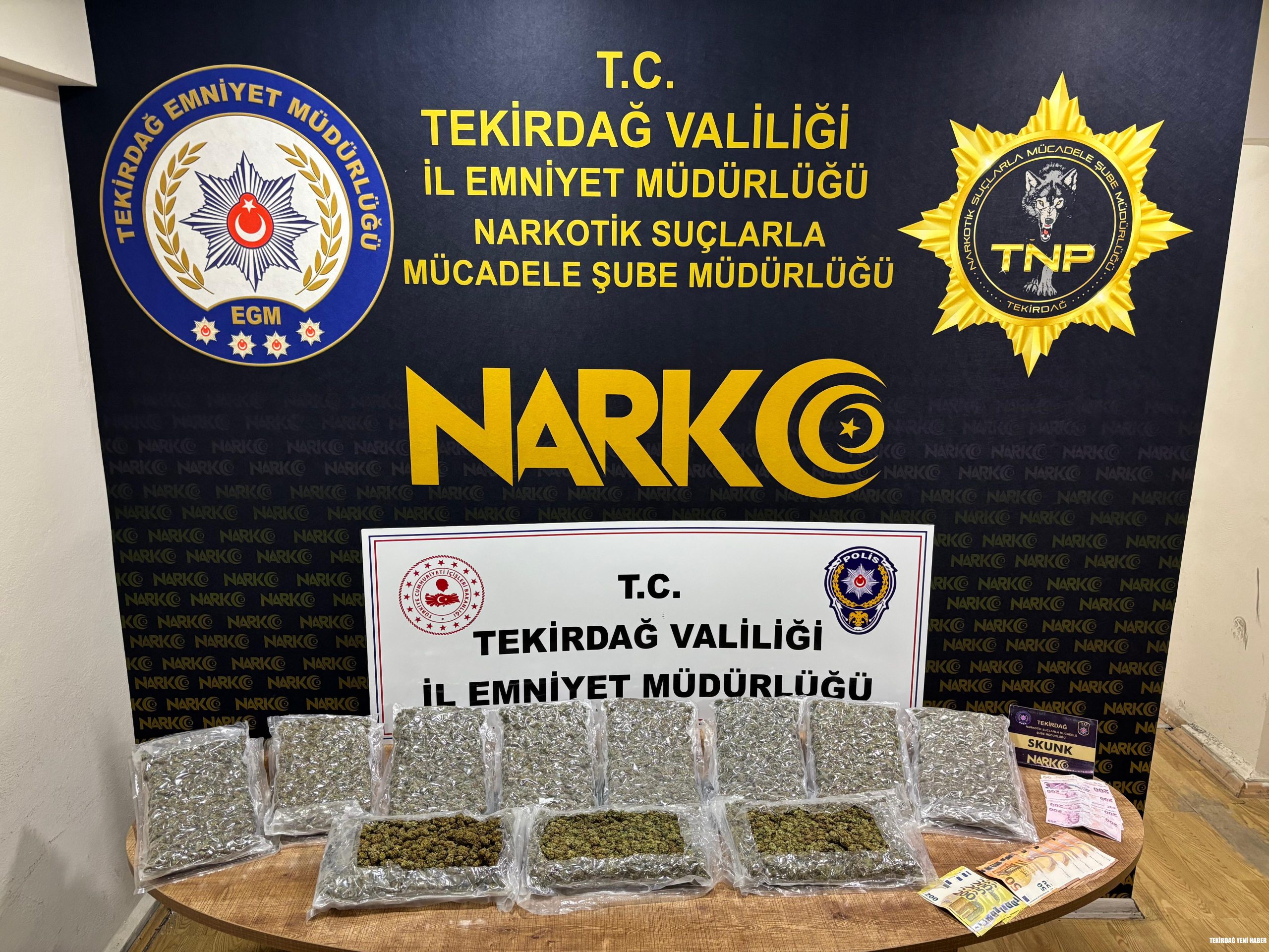 Tekirdağ’da Uyuşturucu Operasyonu: 5,5 Kilo Skunk Ele Geçirildi