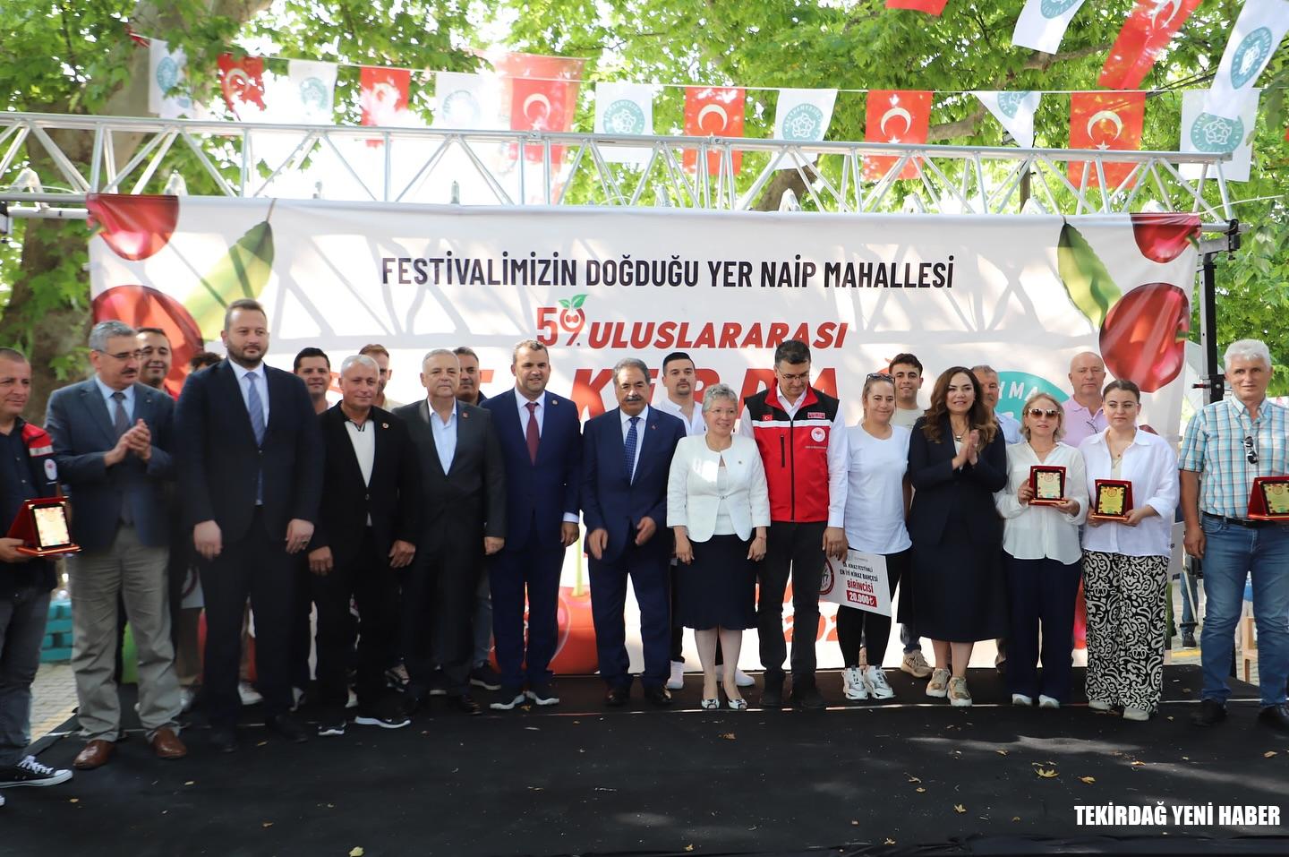 59. Uluslararası Tekirdağ Kiraz Festivali Naip Mahallesi’nde Coşkuyla Başladı
