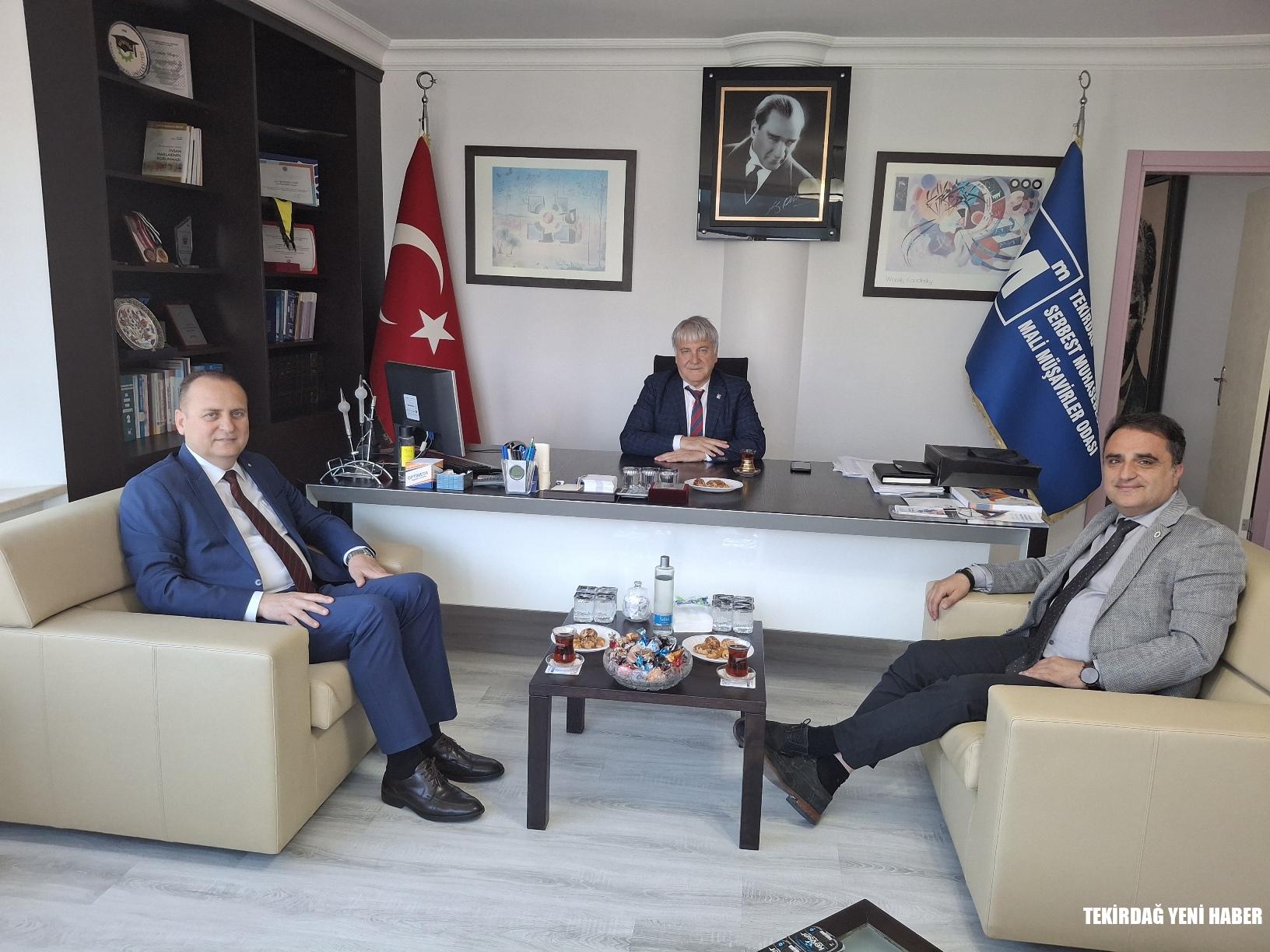 Tekirdağ İl Defterdarı ve GİB Grup Müdürü’nden Muhasebeciler Odasına Ziyaret