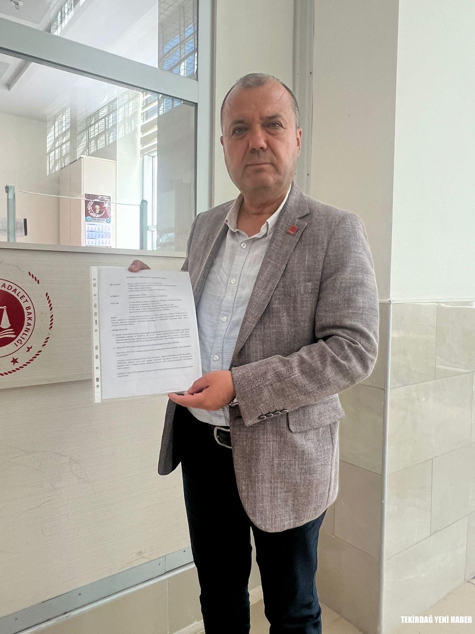 CHP TEKİRDAĞ VEKİLİ AYGUN’DAN “YELİZ” LAKAPLI AHMET HAMDİ ÇAMLI İÇİN SUÇ DUYURUSU: