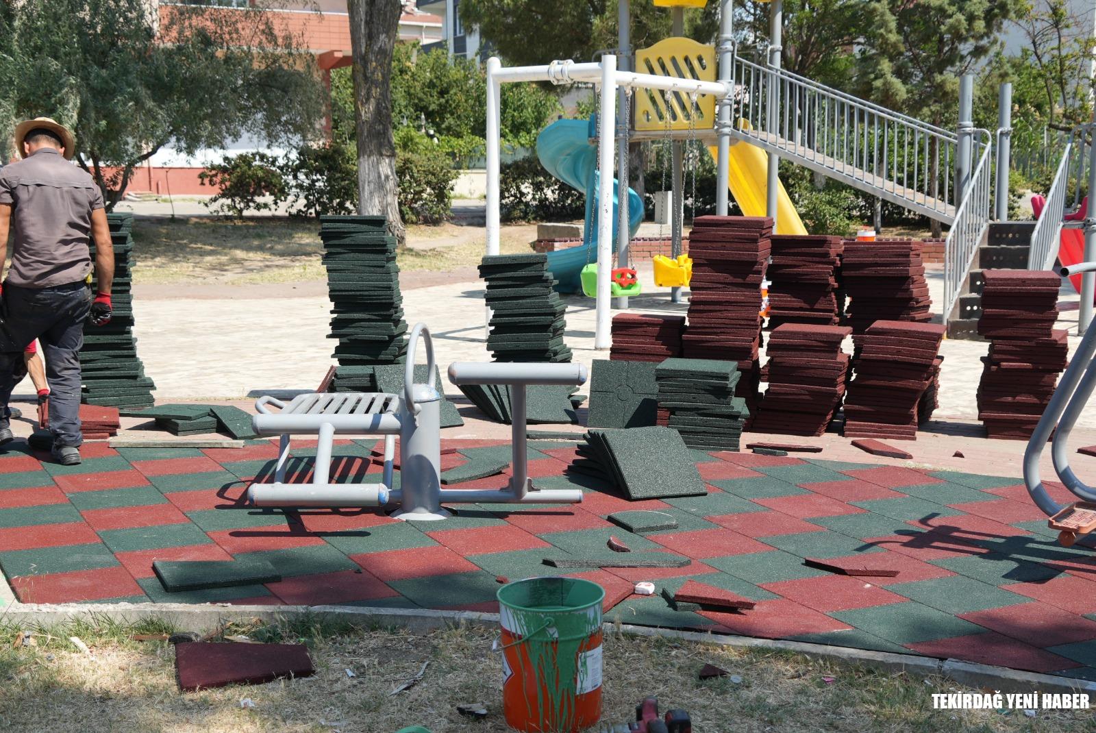 ERGENE’NİN PARKLARI YENİLENİYOR
