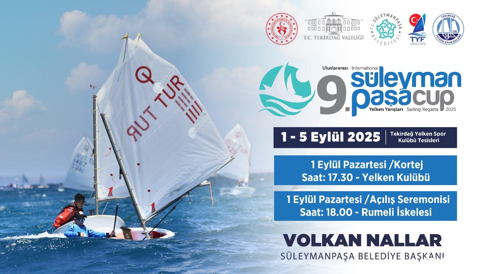 9.Uluslararası Süleymanpaşa Cup Yelken Yarışları Başlıyor