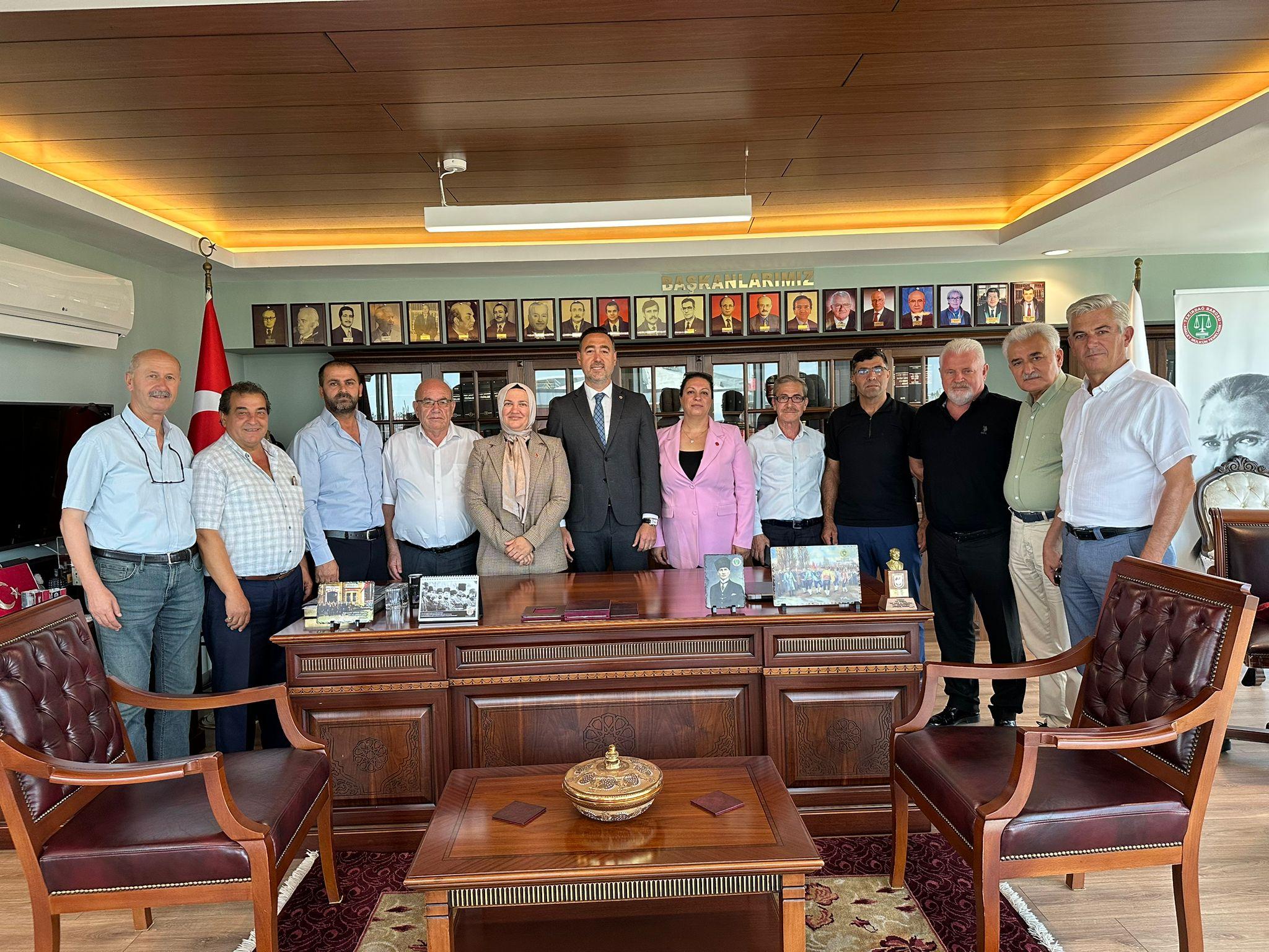Çerkezköy Muhtarlarından Baro Başkanımıza Ziyaret