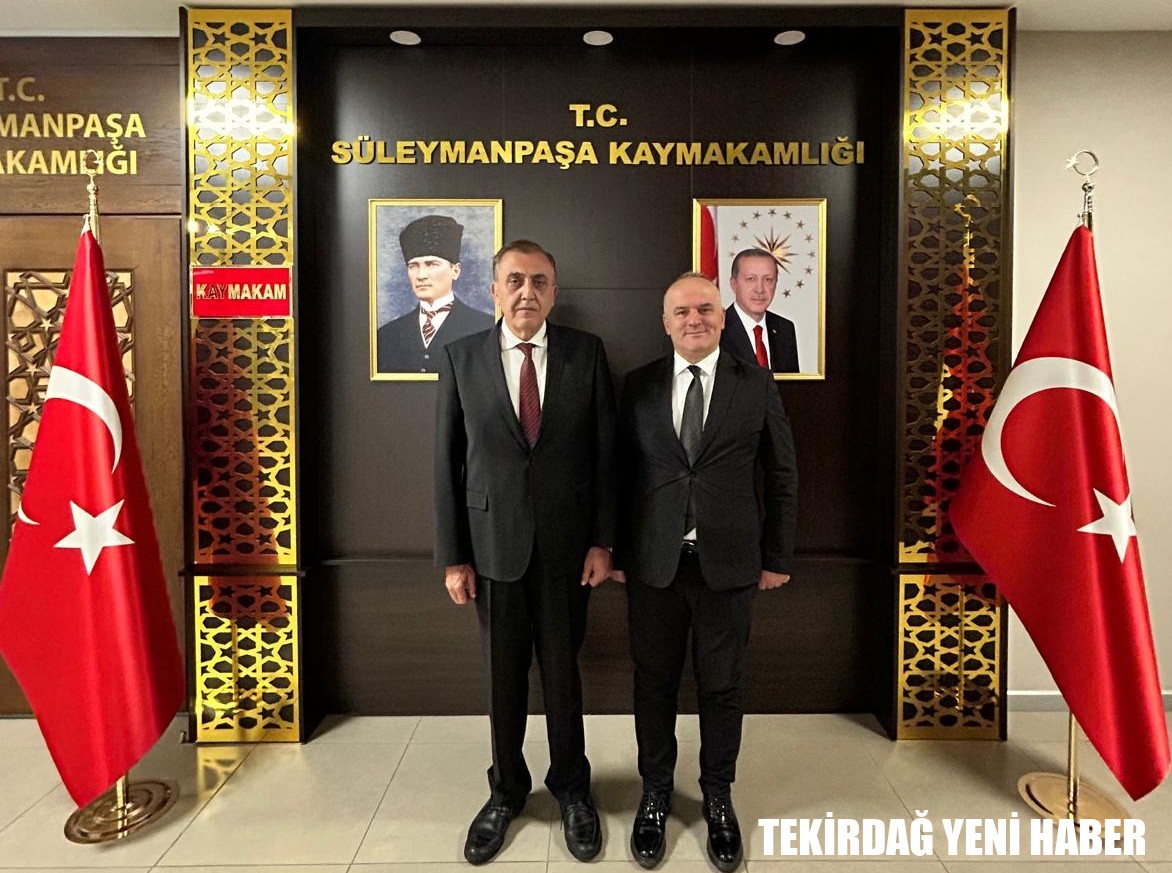 Kaymakamı  Mahmut Nedim TUNÇER, Tekirdağ Orman İşletme Müdürü Nebi YAŞAR’ın ziyaretlerini makamında kabul etti.