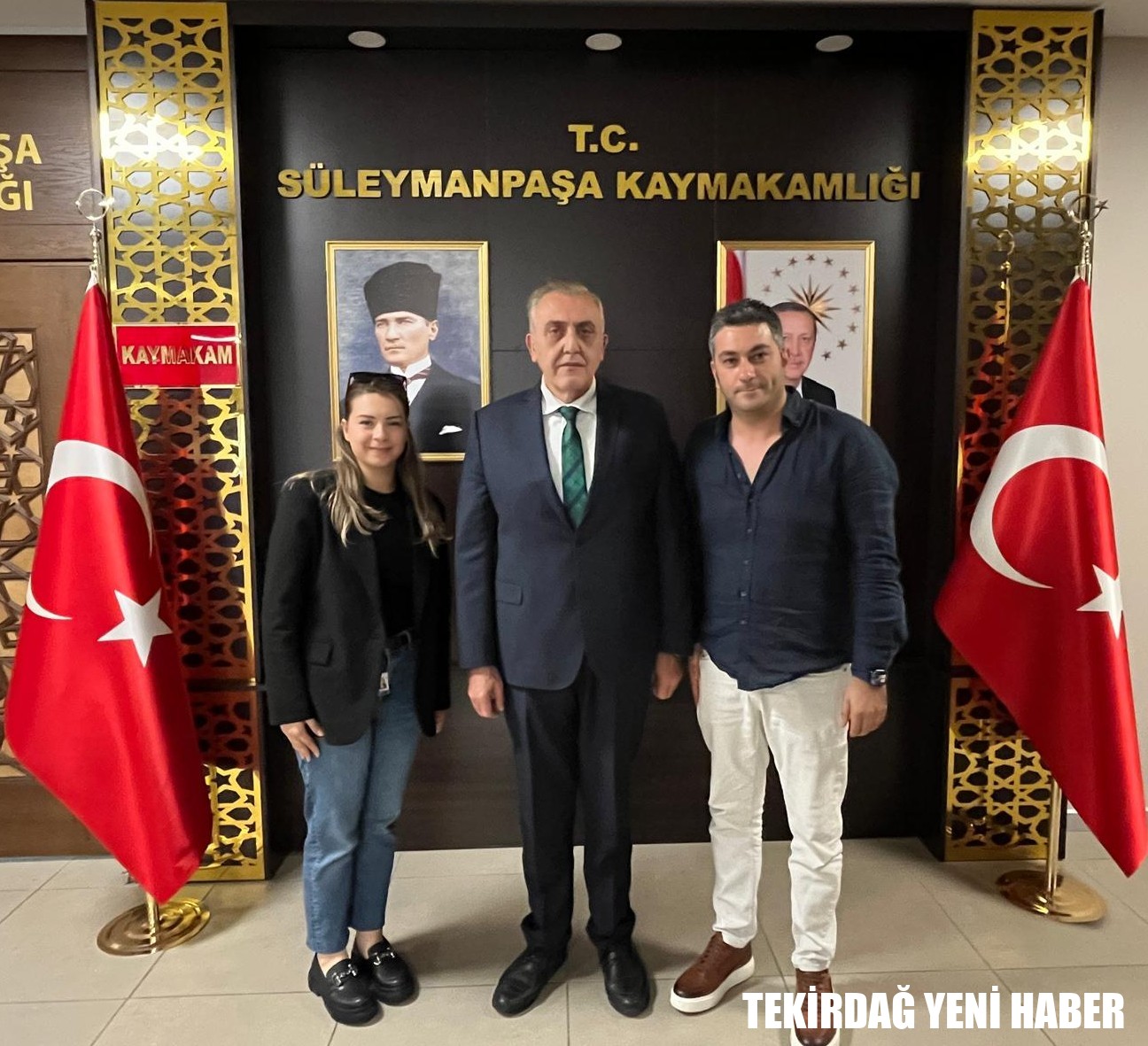 Kaymakamı  Mahmut Nedim TUNÇER, iş insanları Çağrı ŞAHİNKAYASI ve İpek Mürvet ÇETİNTAŞ’ın ziyaretleri…