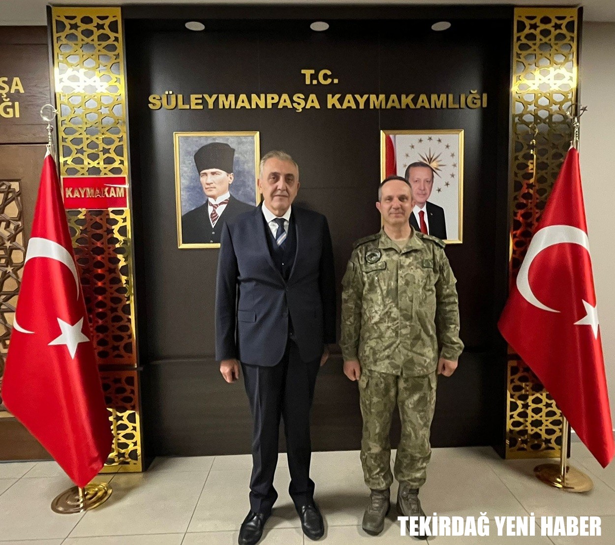 Kaymakamı  Mahmut Nedim TUNÇER, Tekirdağ 8’inci Mekanize Piyade Tugay Komutanı Tuğgeneral  Aytuğ YÖRÜYÜŞ…