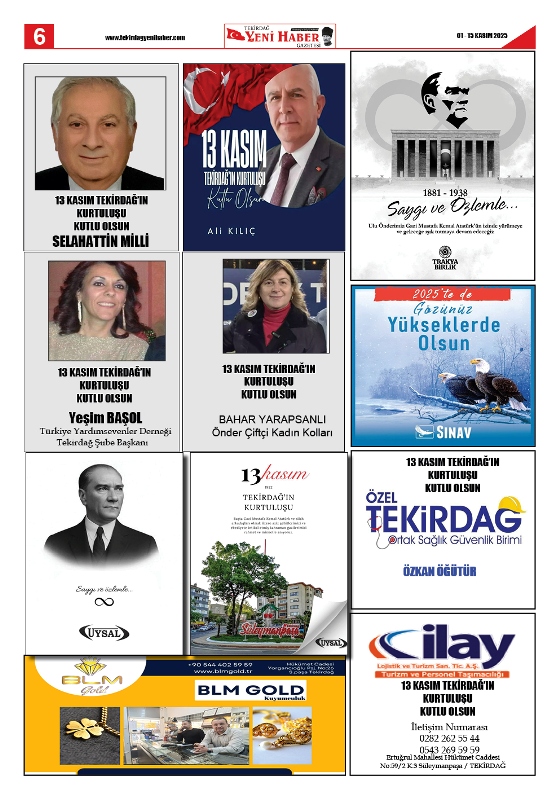 Tekirdağ Yeni Haber Gazetesi 566.Sayı Çıktı