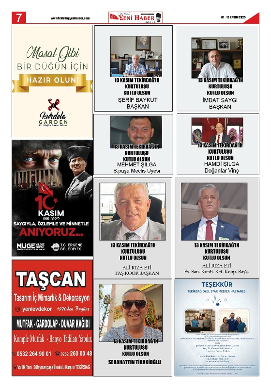 Tekirdağ Yeni Haber Gazetesi 566.Sayı Çıktı