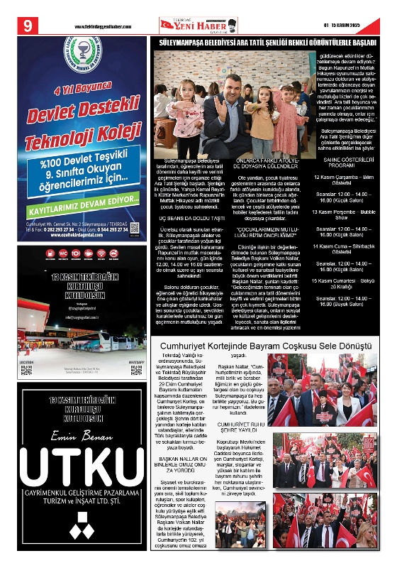 Tekirdağ Yeni Haber Gazetesi 566.Sayı Çıktı
