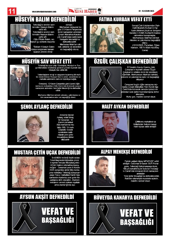 Tekirdağ Yeni Haber Gazetesi 566.Sayı Çıktı