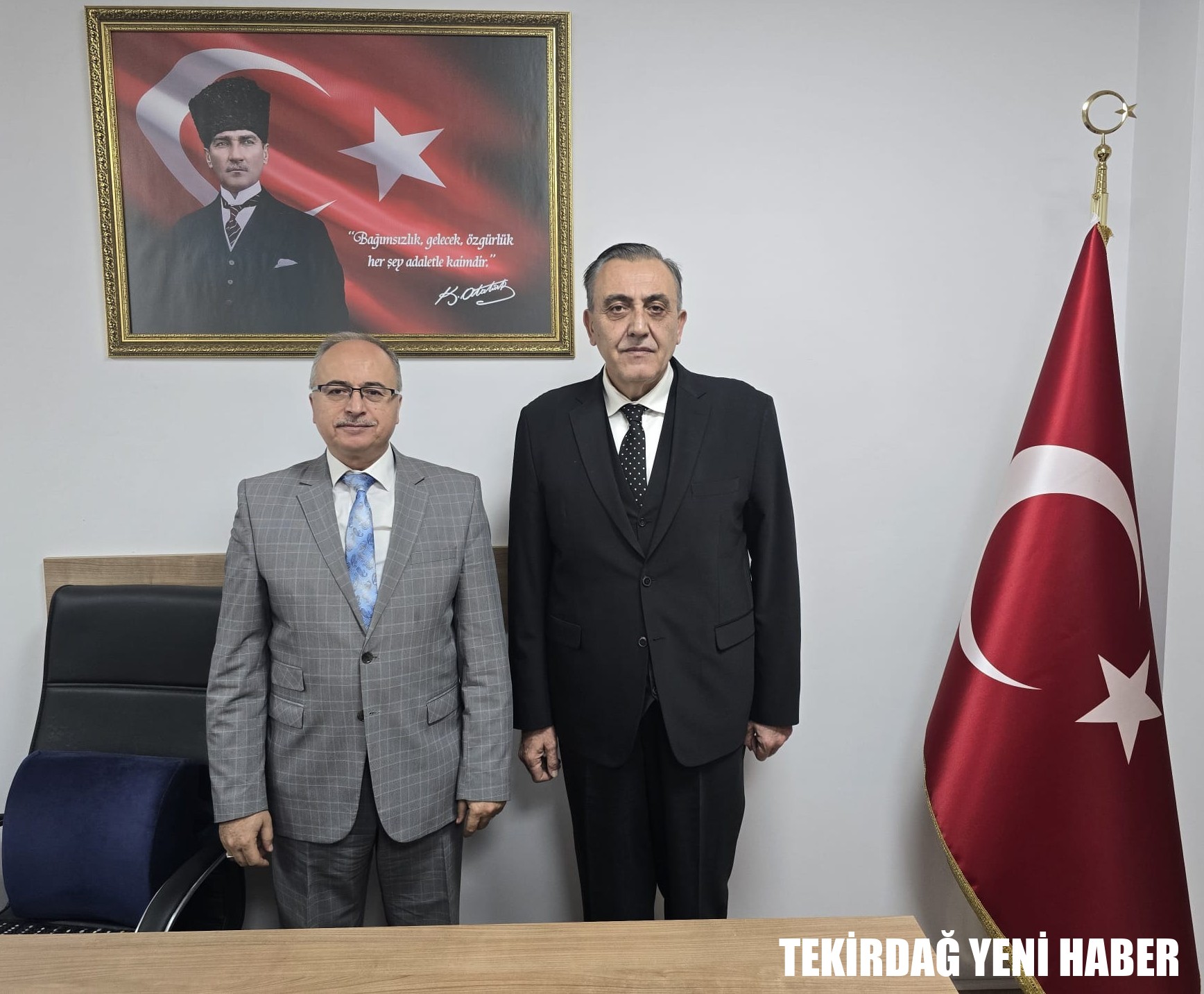 Kaymakamı  Mahmut Nedim TUNÇER, Tekirdağ Bölge Adliye Mahkemesi Cumhuriyet Başsavcı Vekili  Seyfullah ÖSELMİŞ’i ziyaret etti